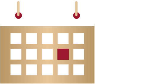 Calendar icon with one highlighted day, indicating the day you want your grocery order