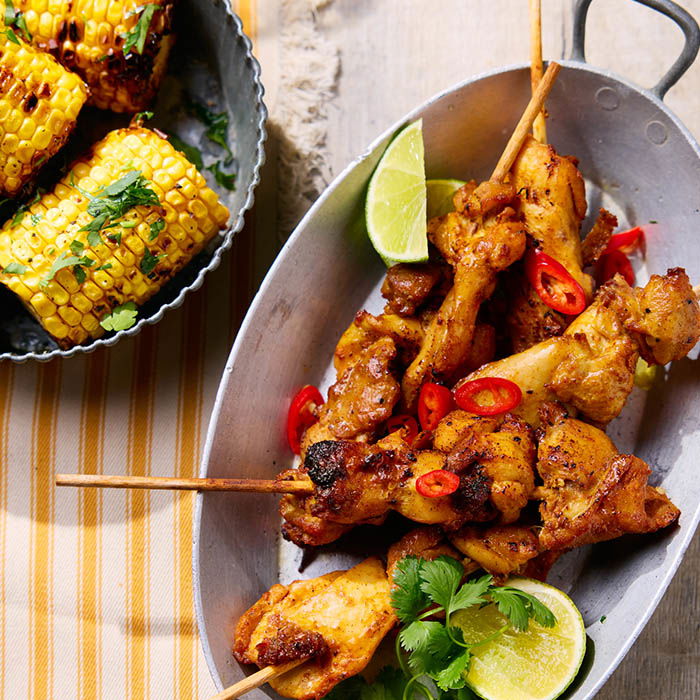 Selection of meats and fish for summer barbecues