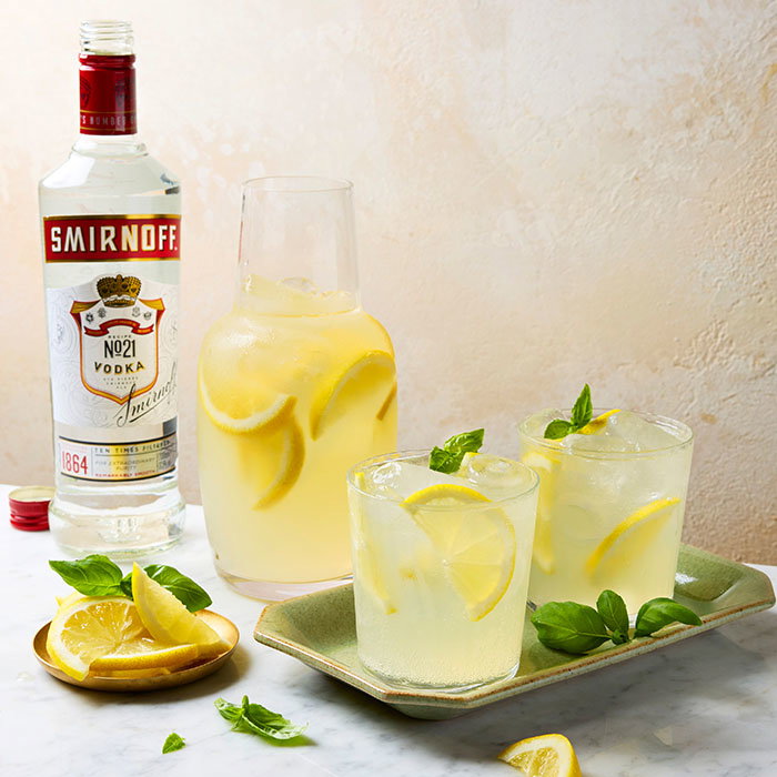 Assortment of alcoholic drinks for summer