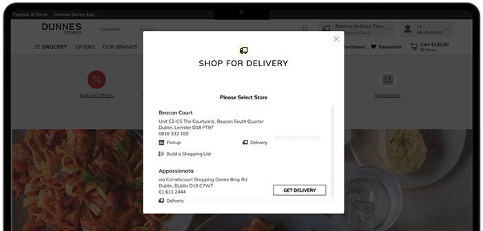 Once the address is entered, you&rsquo;ll see available stores. Choose Appassionata to browse our full range of bouquets.