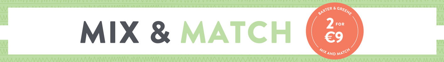 Baxter and Greene Mix & Match on selected meals for 1, 2 for €9