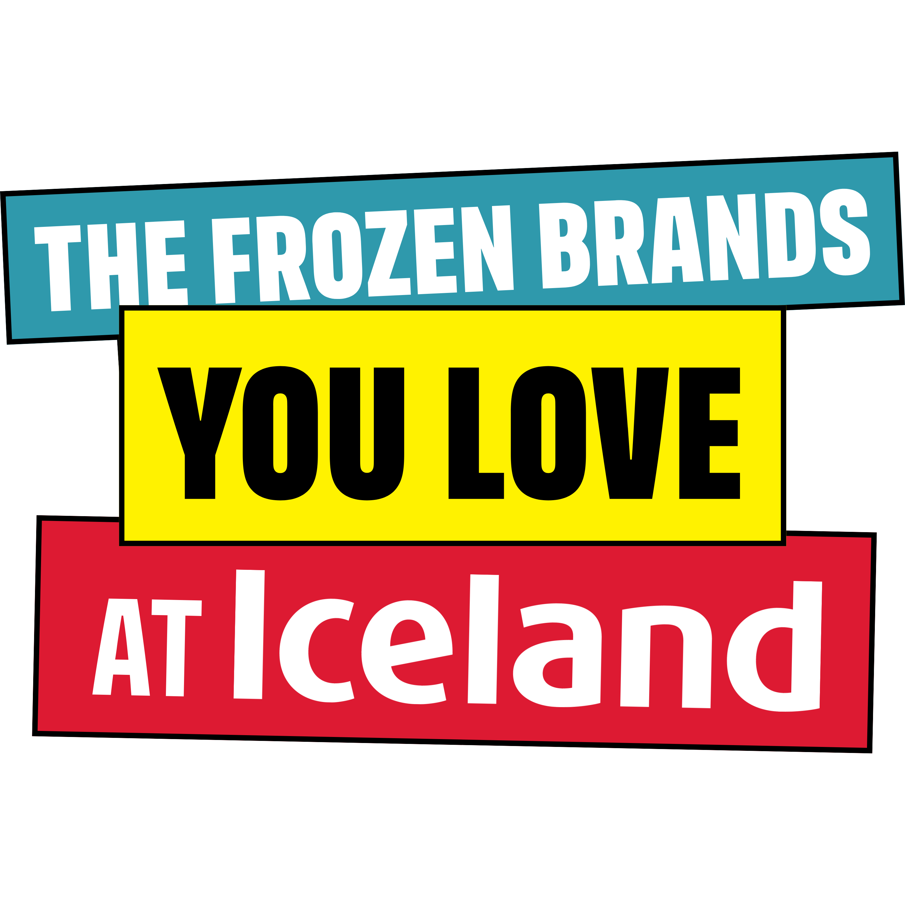 The Frozen Brands You Love at Iceland colourful logo
