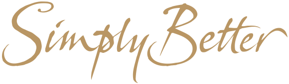 Simply Better logo in gold