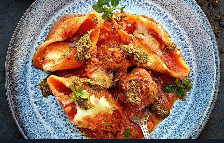 Angus Meatball Conchiglioni Pasta Bake