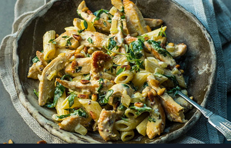 Creamy Chicken Pasta with Bacon