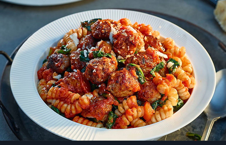 Sausage Meatball Pasta